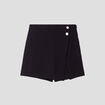 Jupe-short évasée noir femme