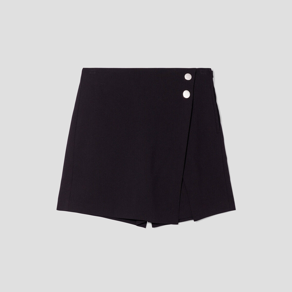 Jupe-short évasée noir femme