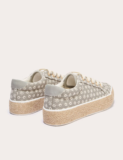 Espadrilles plates beige femme