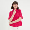 Chemise broderie anglaise rose fushia femme
