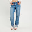 Jeans droit à revers denim double stone femme