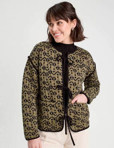 Veste matelassée vert femme