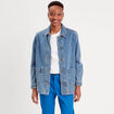Surchemise en jean denim double stone femme