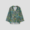 Chemise manches 3/4 noir femme
