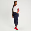 Jupe midi droite en jean denim brut femme