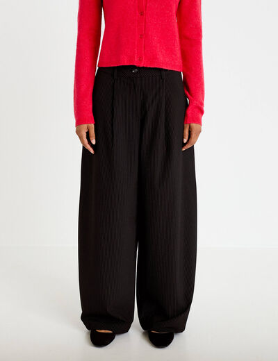 Pantalon bootcut taille standard noir femme