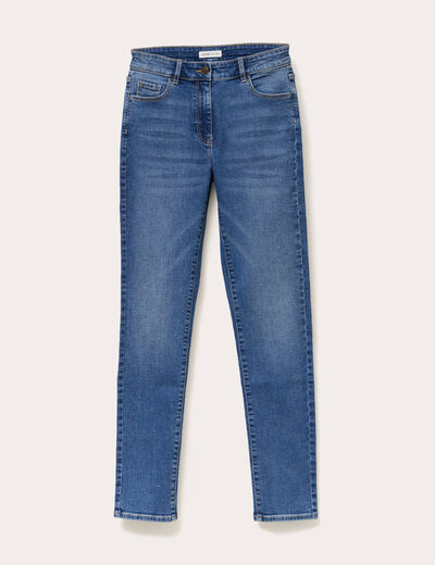 Jeans slim 5 poches denim stone femme