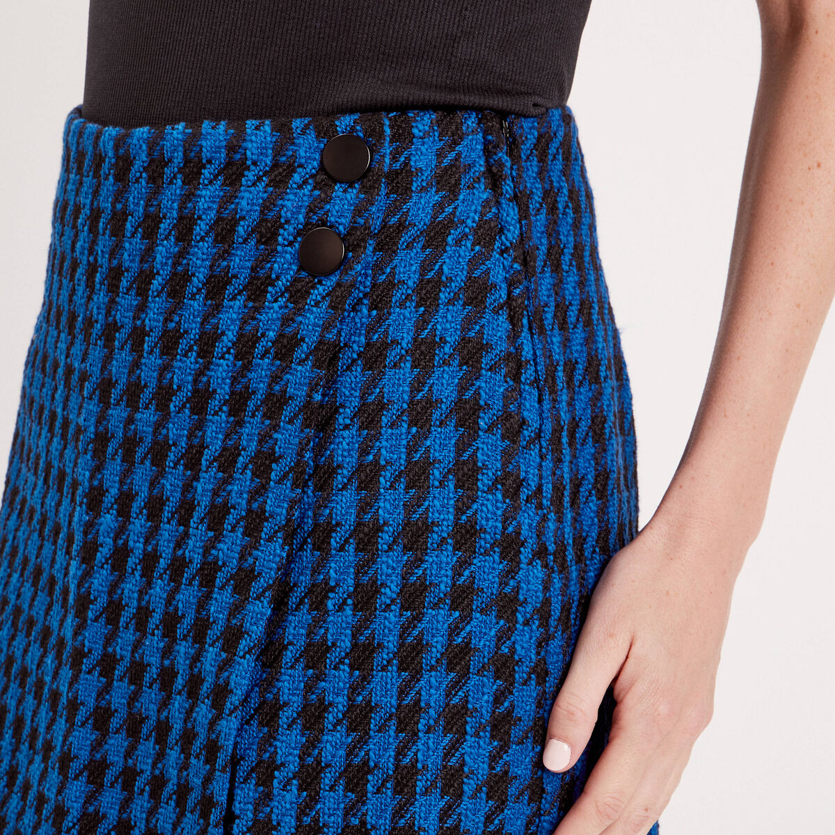 Jupe-short droite noir femme