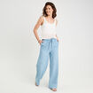Débardeur effet crochet ecru femme