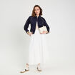 Jupe longue évasée blanc femme