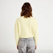 Gilet court nou&eacute; jaune clair femme