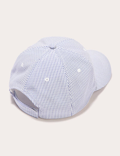 Casquette détails brodés bleu ciel femme