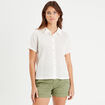 Blouse manches courtes ecru femme
