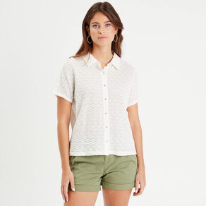 blouse manches courtes ecru femme Blouse manches courtes ecru femme