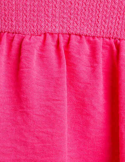 Blouse bretelles fines rose vif femme
