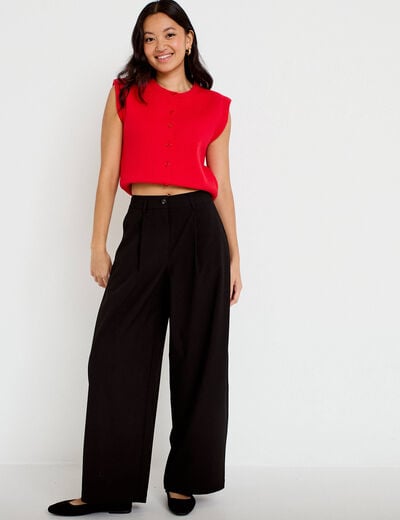 Pantalon barrel taille standard noir femme