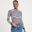 Pull col montant blanc femme