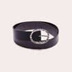 Ceinture boucle martelée noir femme