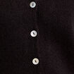 Gilet boutonn&eacute; avec col en V noir femme