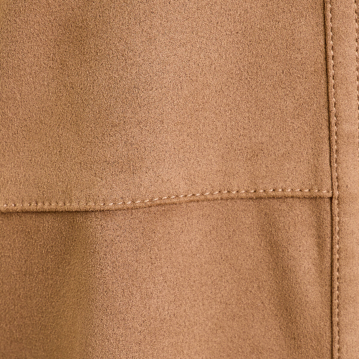 Chemise aspect daim marron clair femme