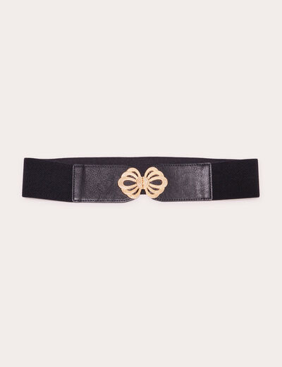 Ceinture élastiquée noir femme