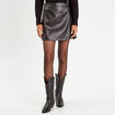 Jupe-short simili cuir noir femme