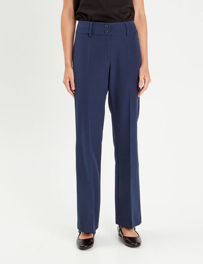 Pantalon flare bleu marine femme