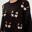 Pull manches longues noir femme
