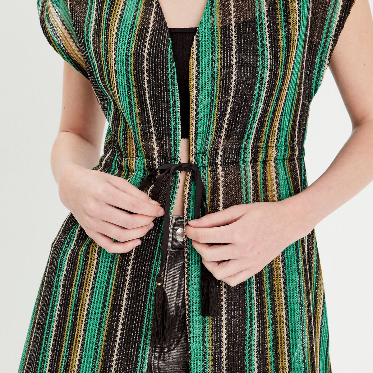 Robe de plage ajour&eacute;e blanc femme