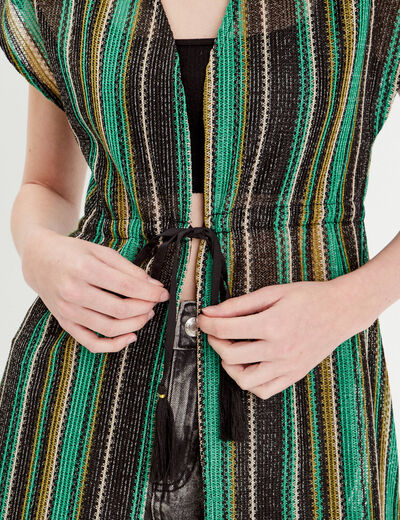 Robe de plage ajourée blanc femme