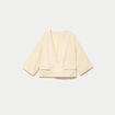Veste ample manches 3/4 jaune pastel femme