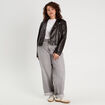 Veste biker simili cuir noir femme
