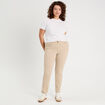 Jeans slim 5 poches taupe femme