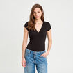 Body manches courtes noir femme