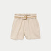 Short avec ceinture amovible beige femme