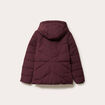 Doudoune cintr&eacute;e &agrave; capuche violet fonc&eacute; femme