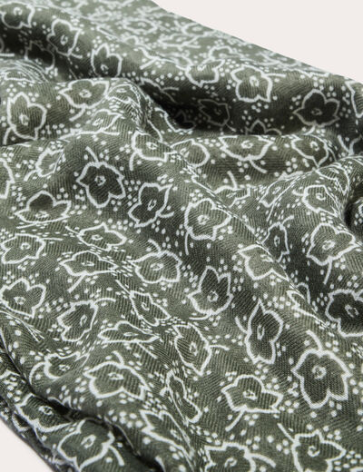 Foulard vert kaki femme