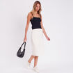 Débardeur bustier gauffré noir femme