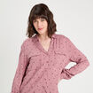 Chemise manches longues rose femme