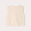 Gilet sans manches polaire ecru femme