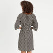 Robe évasée manches 3/4 blanc femme