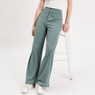 Pantalon large vert foncé femme