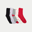 Lot 5 paires de chaussettes rouge femme