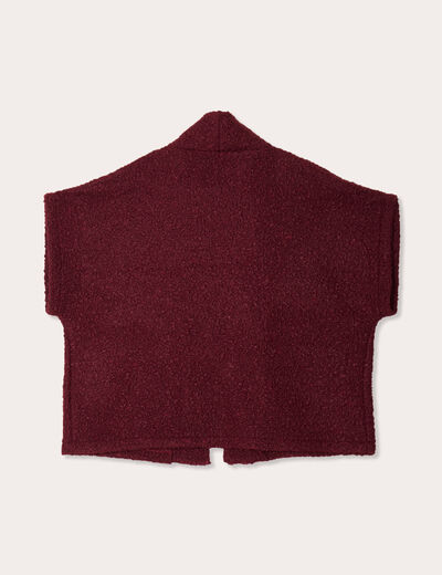Gilet polaire manches courtes violet foncé femme