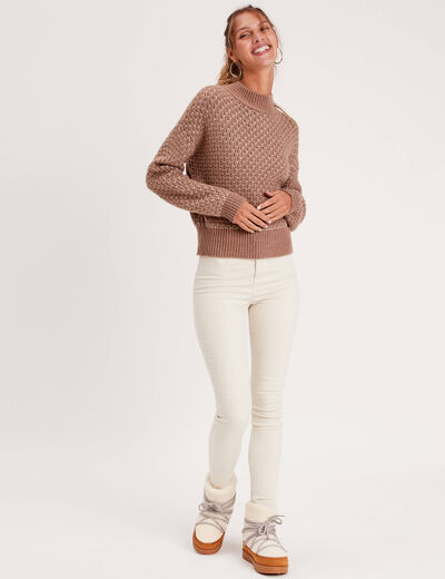Jeans thermique skinny sable femme