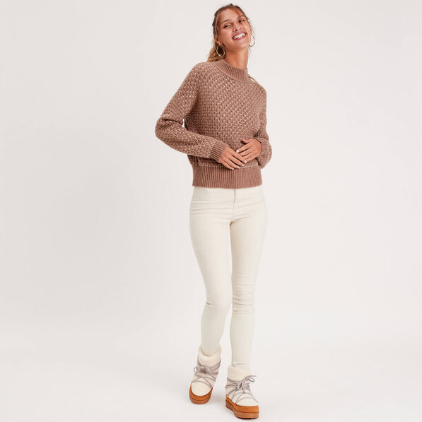 jeans thermique skinny sable femme Jeans thermique skinny sable femme