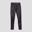 Pantalon skinny enduit denim noir enduit femme