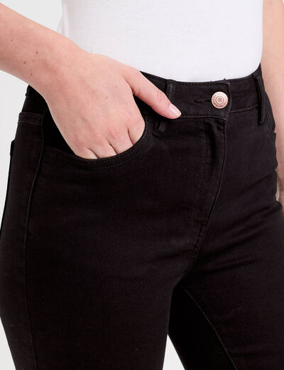 Jeans slim 5 poches denim noir femme