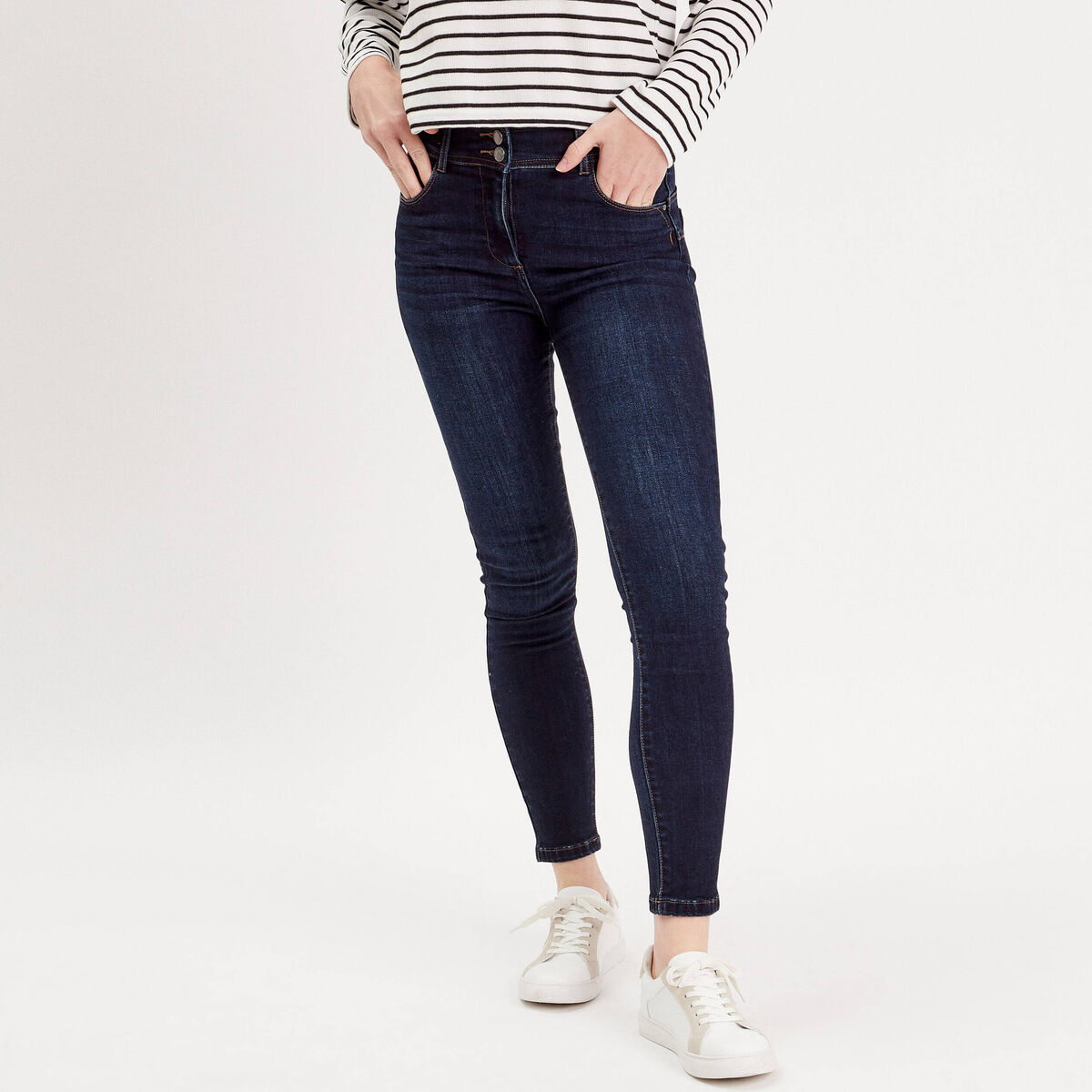 Jeans slim push-up denim brut femme