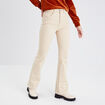 Jeans flare taille haute sable femme
